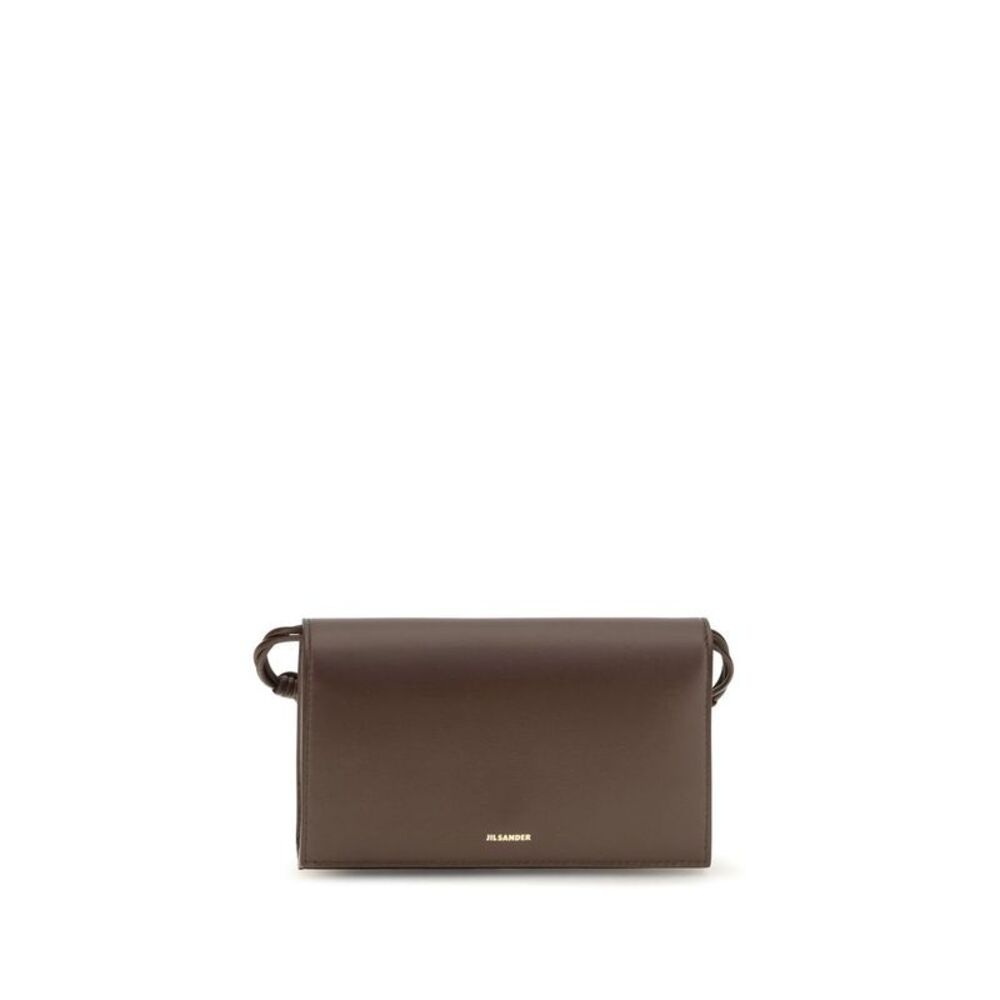 Jil Sander Brown Calf Leather Bos Taurus Women's Wallet